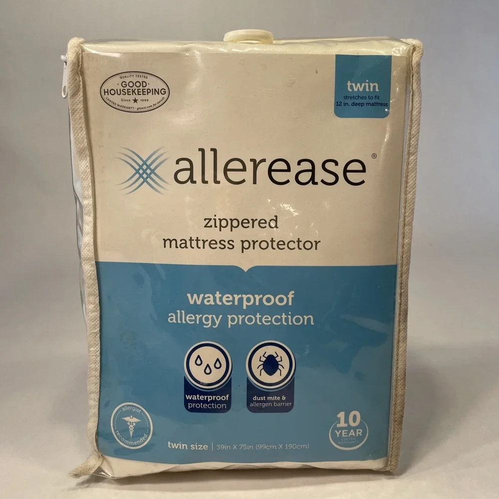 Allerase Zipped Mattress Protector Together With Waterproof Allergy Protection